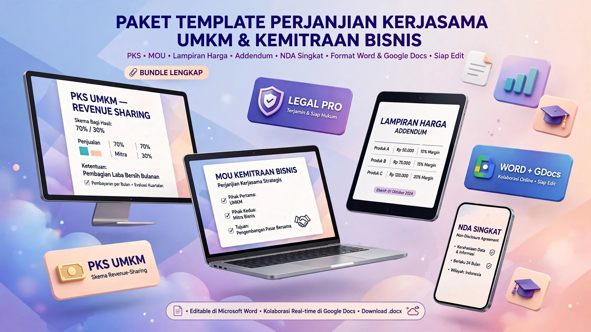 Paket Template Perjanjian Kerjasama UMKM & Kemitraan Bisnis
