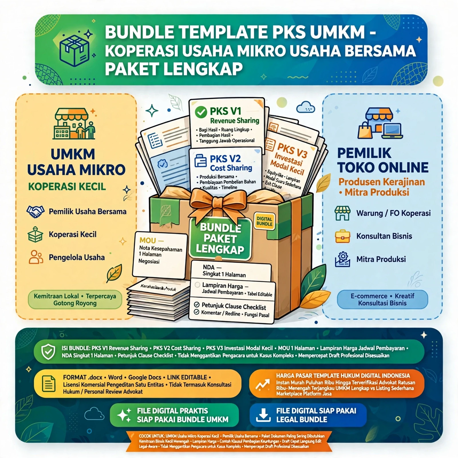 Paket Template Perjanjian Kerjasama UMKM & Kemitraan Bisnis