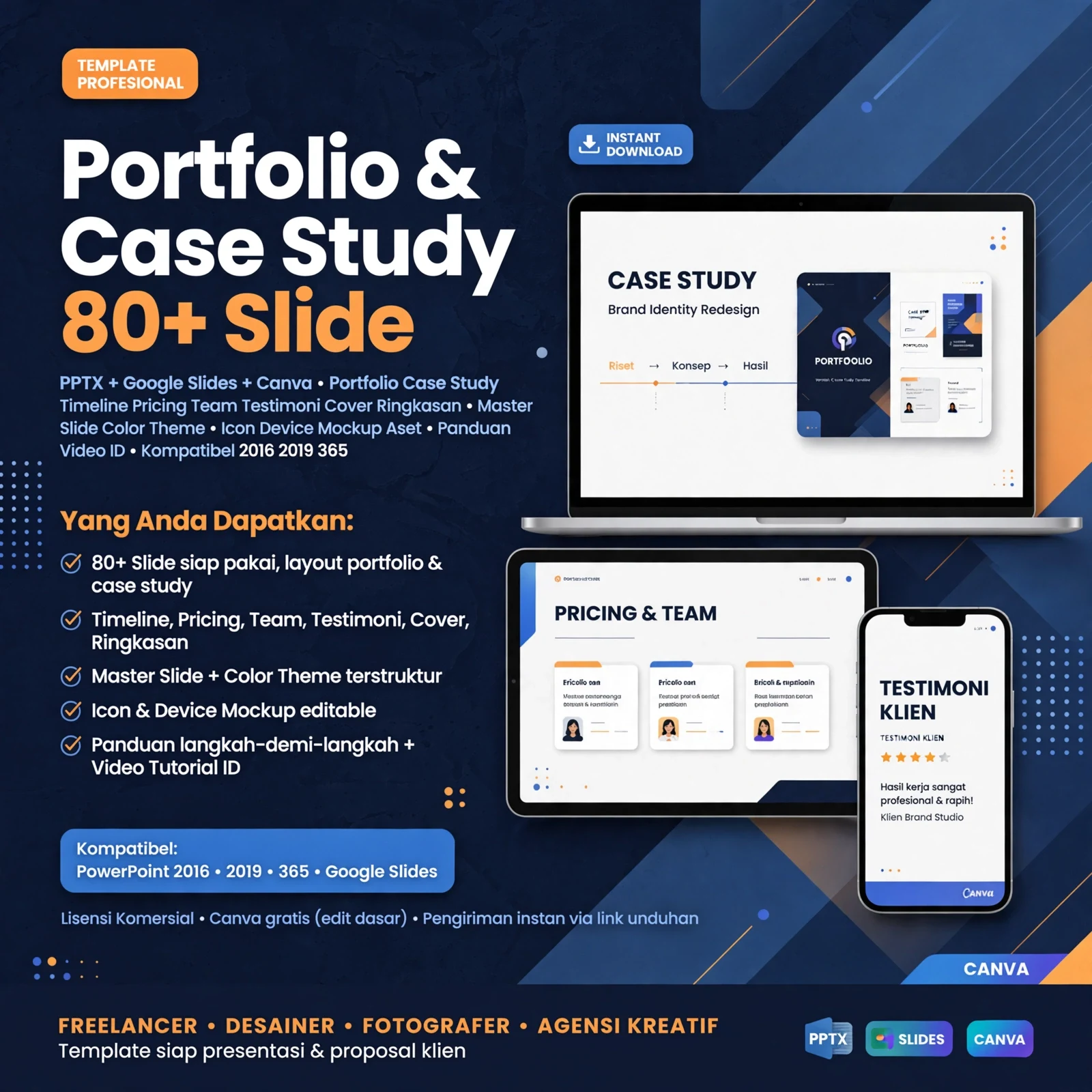 Template Presentasi Portfolio & Case Study