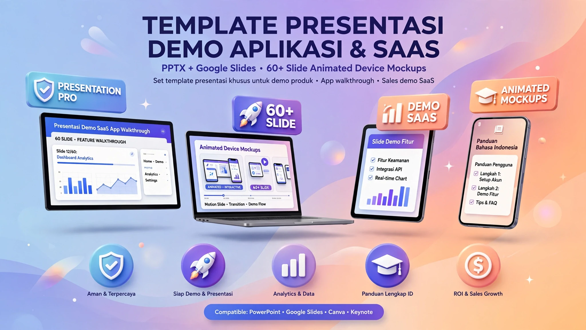 Template Presentasi Demo Aplikasi & SaaS