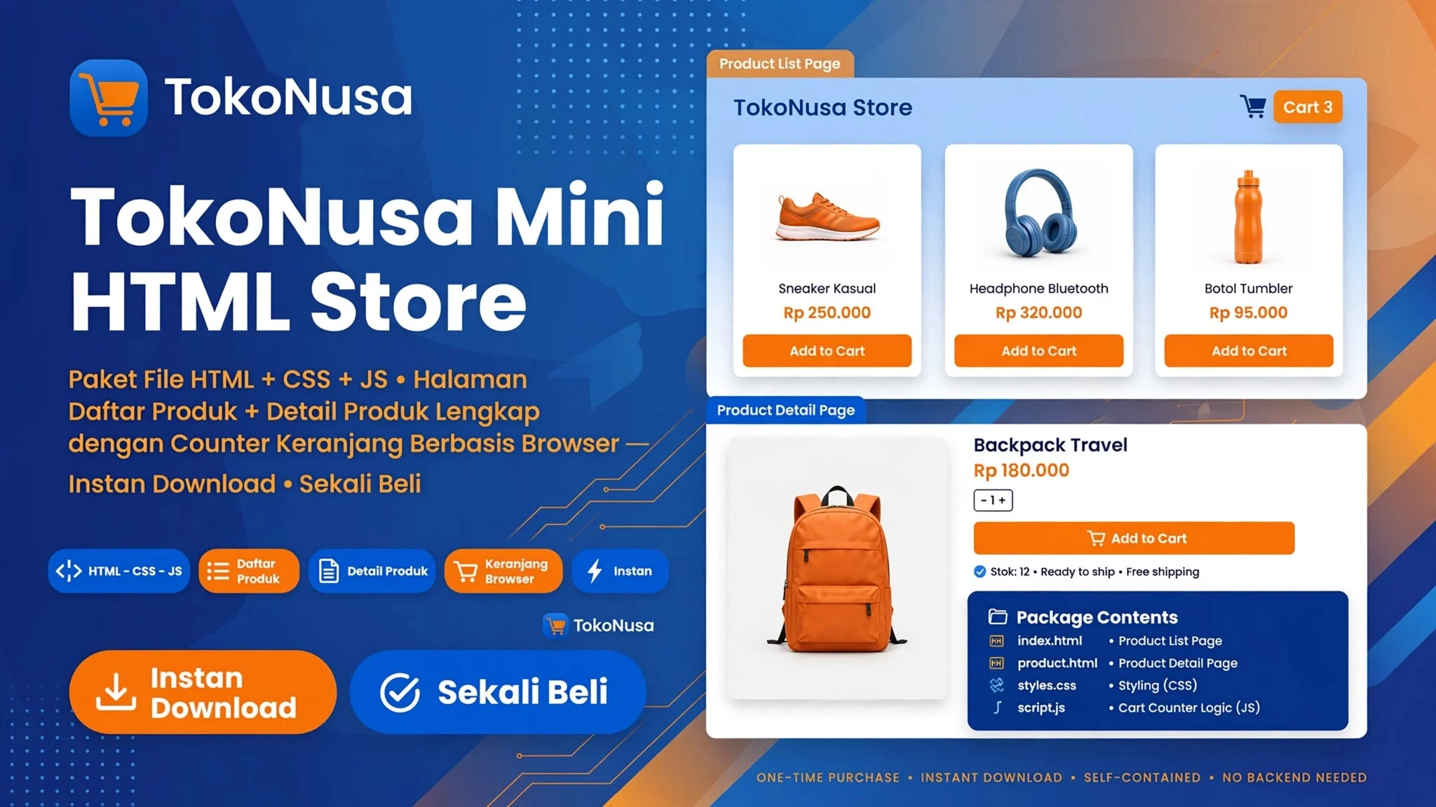TokoNusa Mini HTML Store