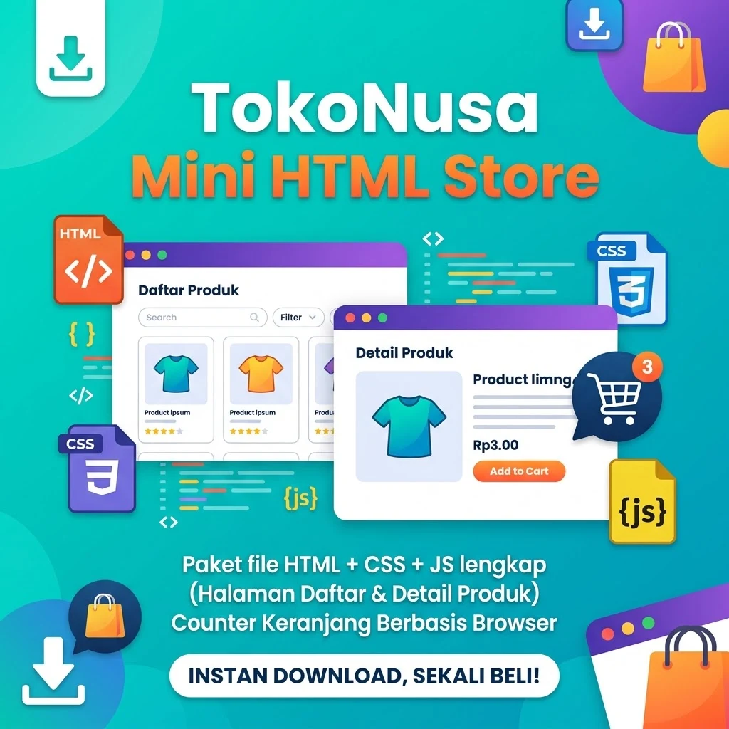 TokoNusa Mini HTML Store