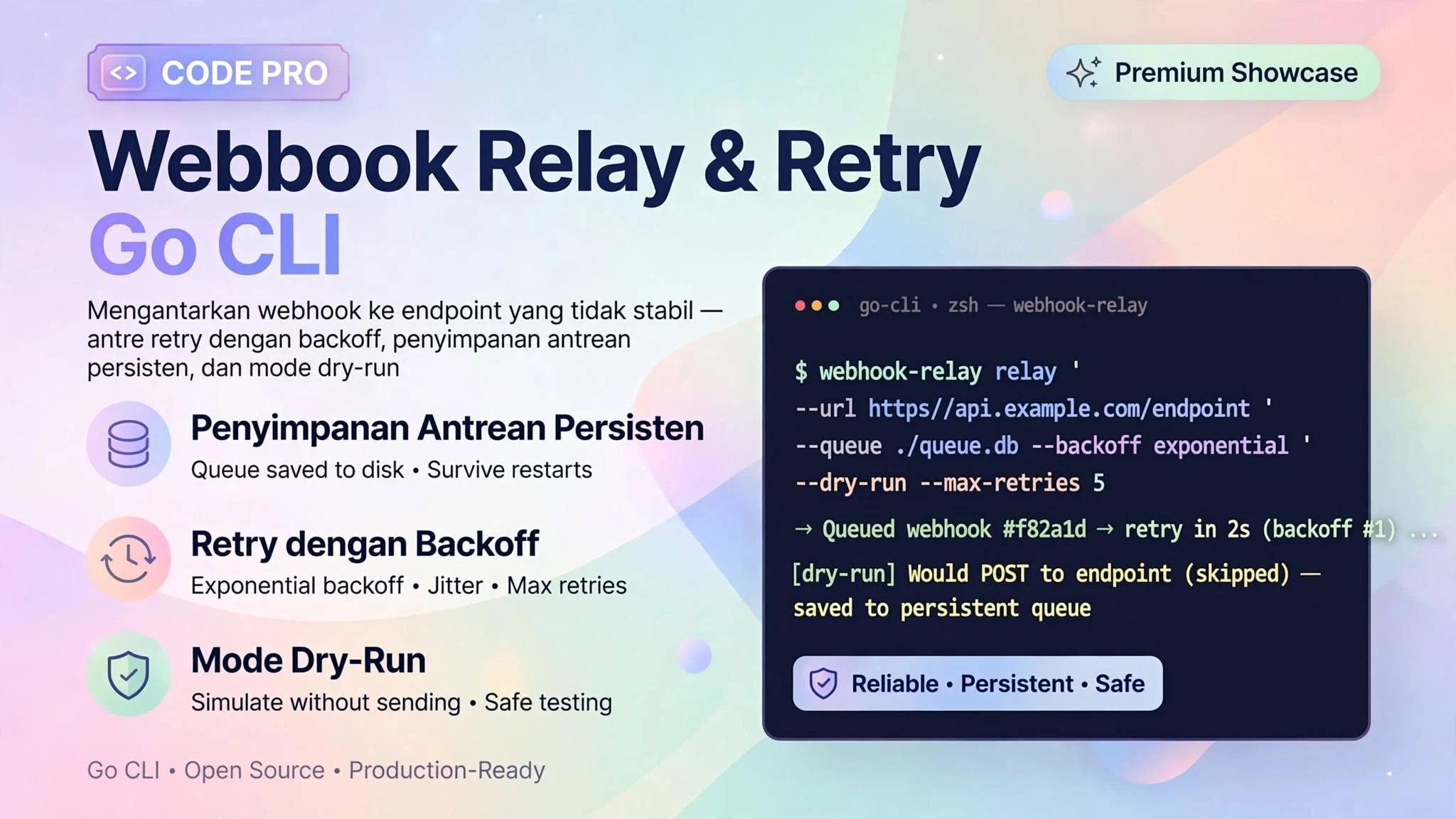 Webhook Relay & Retry (Go CLI)