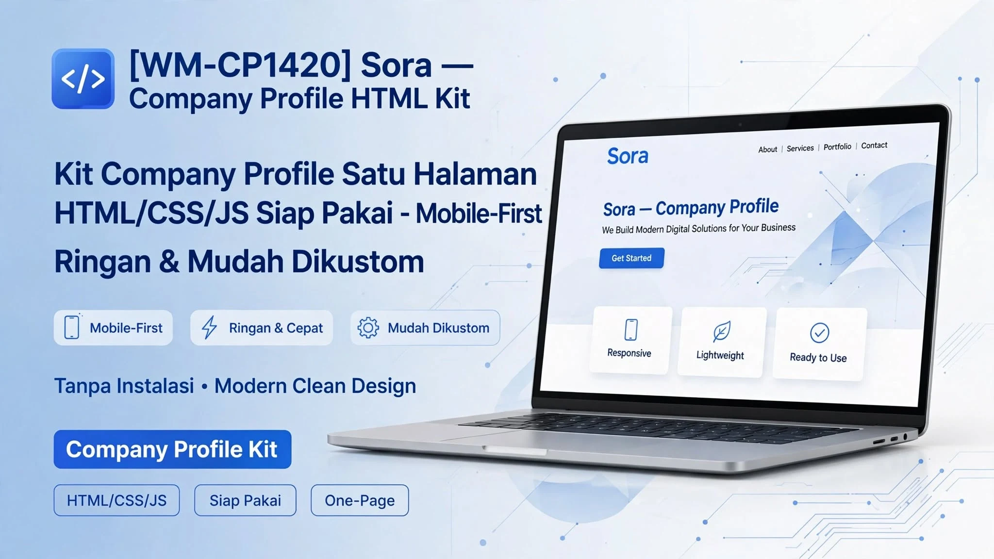 [WM-CP1420] Sora — Company Profile HTML Kit