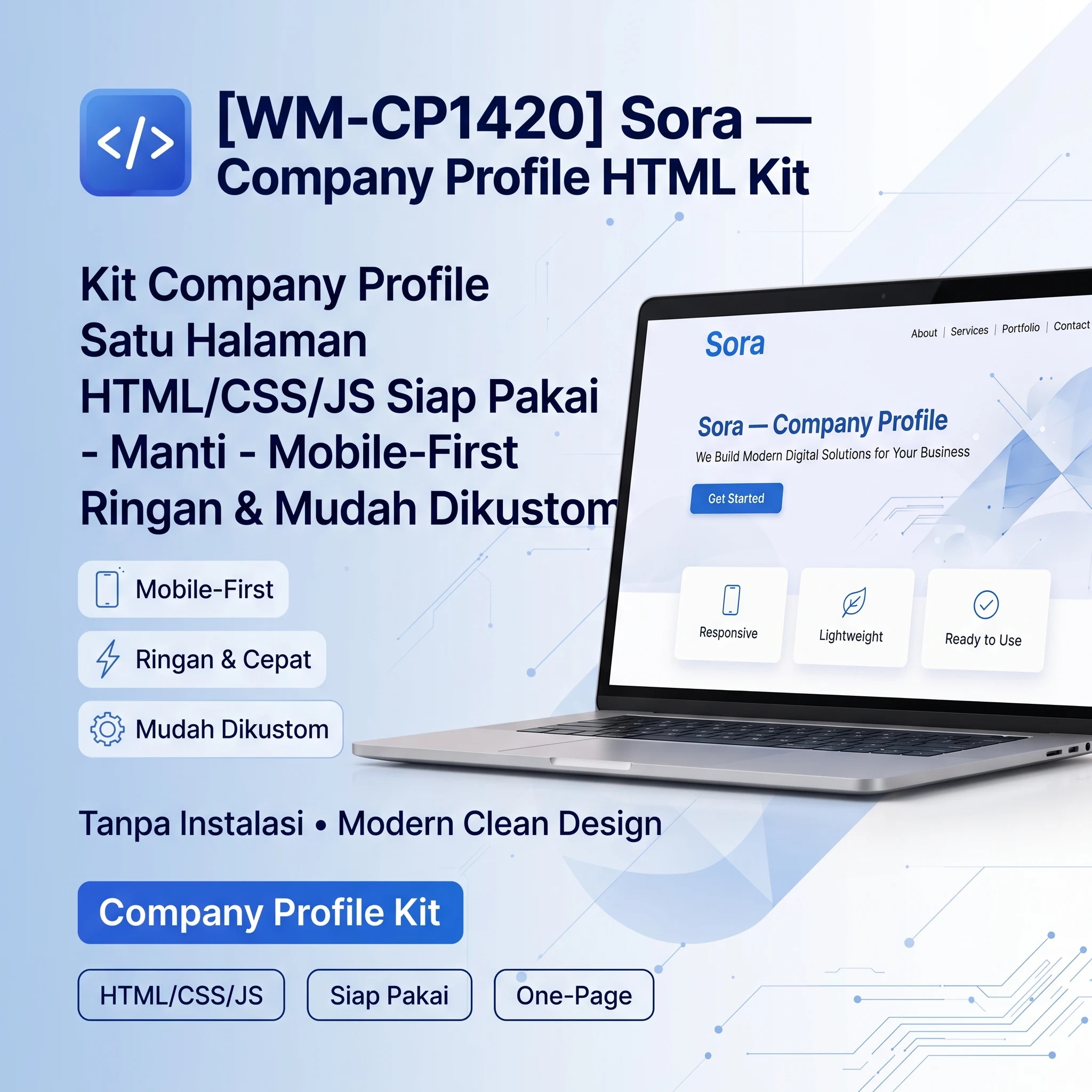 [WM-CP1420] Sora — Company Profile HTML Kit