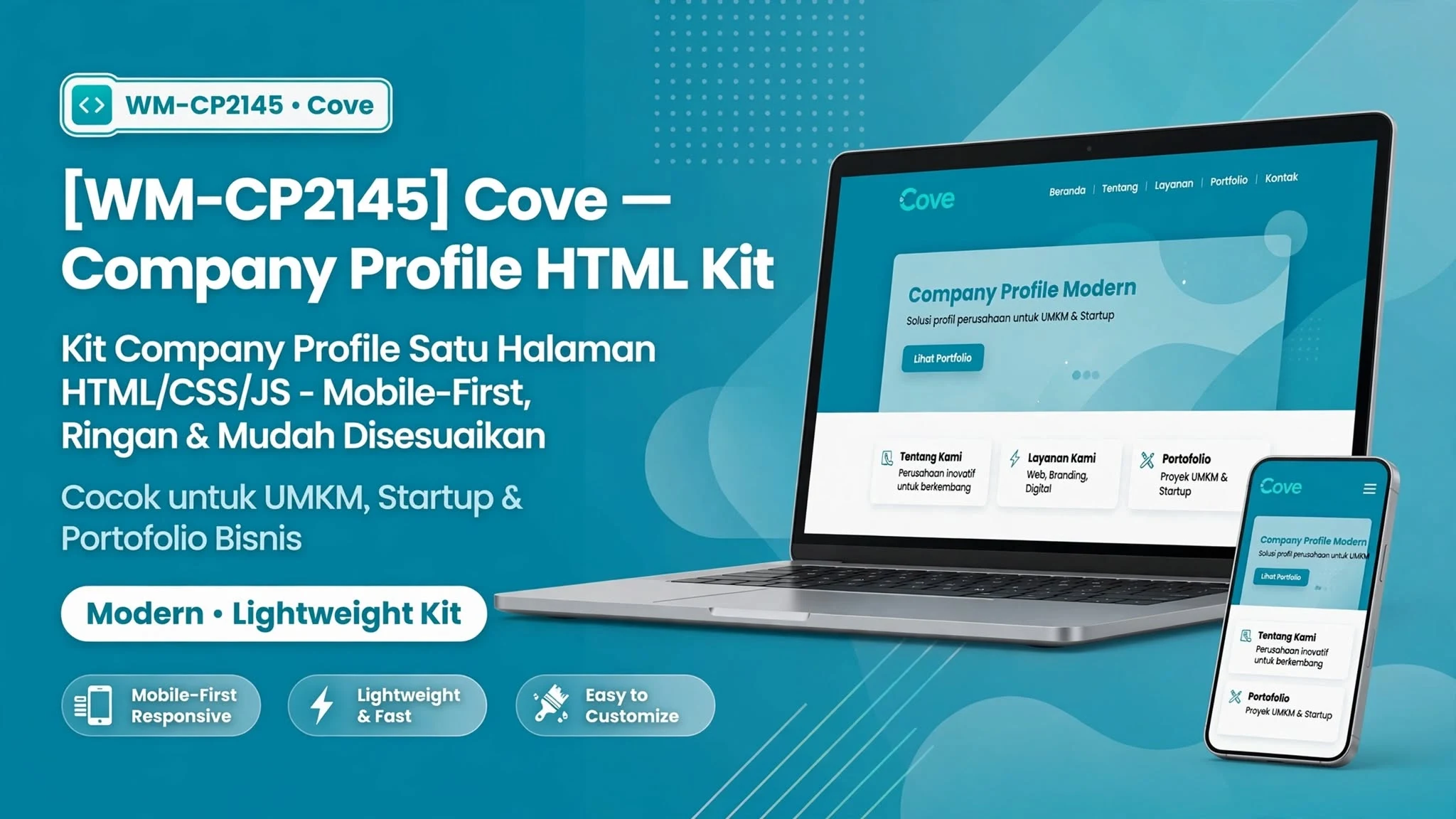 [WM-CP2145] Cove — Company Profile HTML Kit