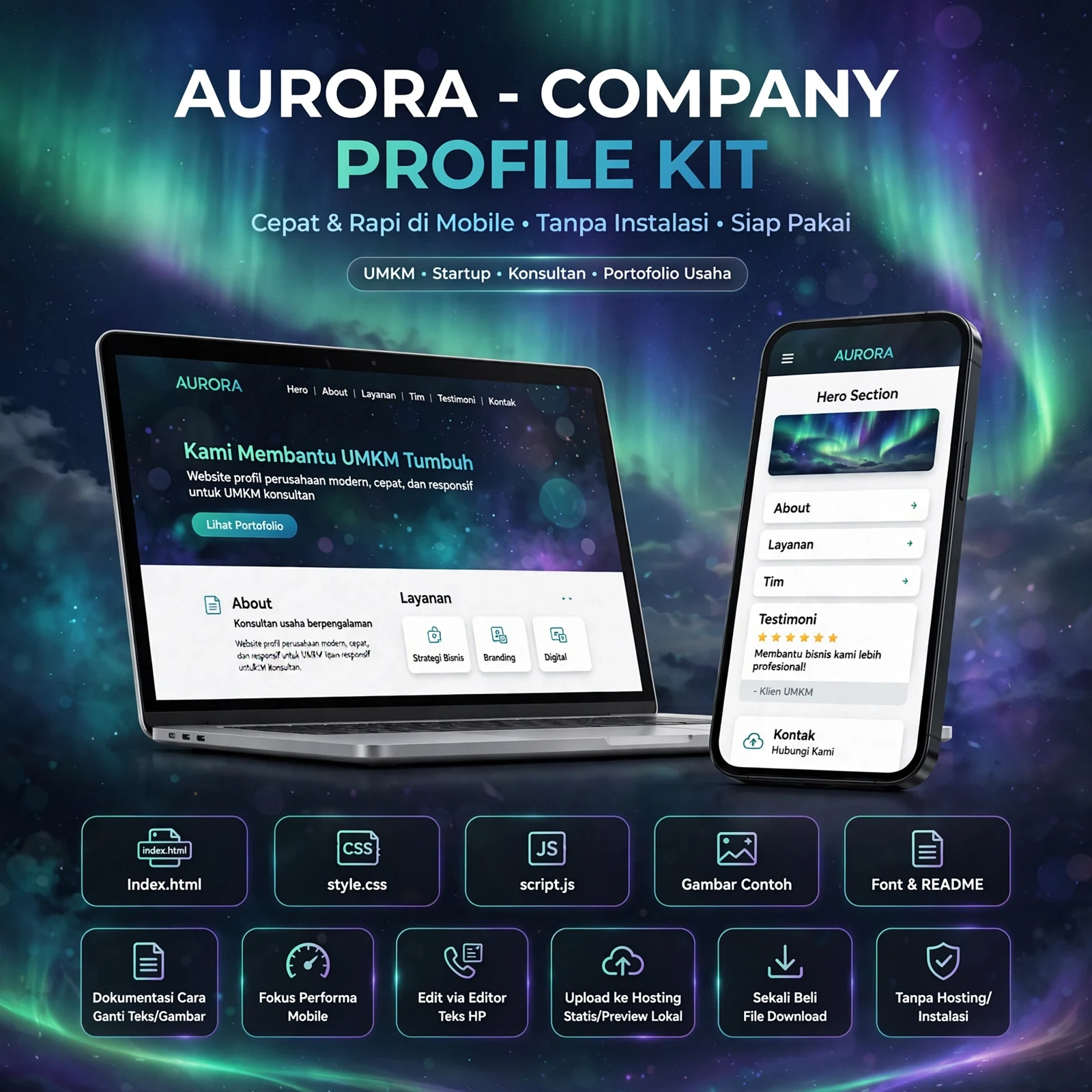 [WM-CP4410] Aurora — Company Profile Kit