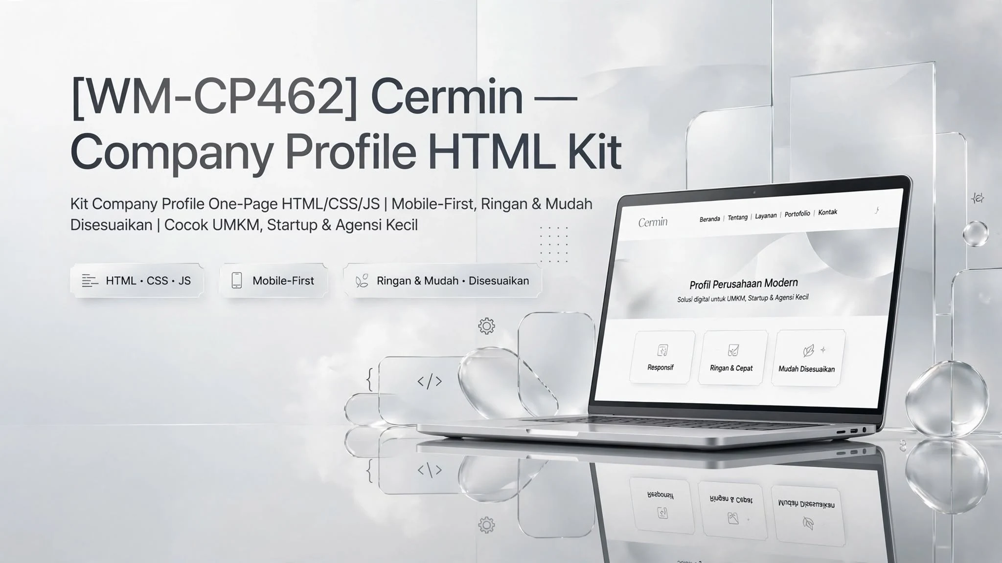 [WM-CP462] Cermin — Company Profile HTML Kit