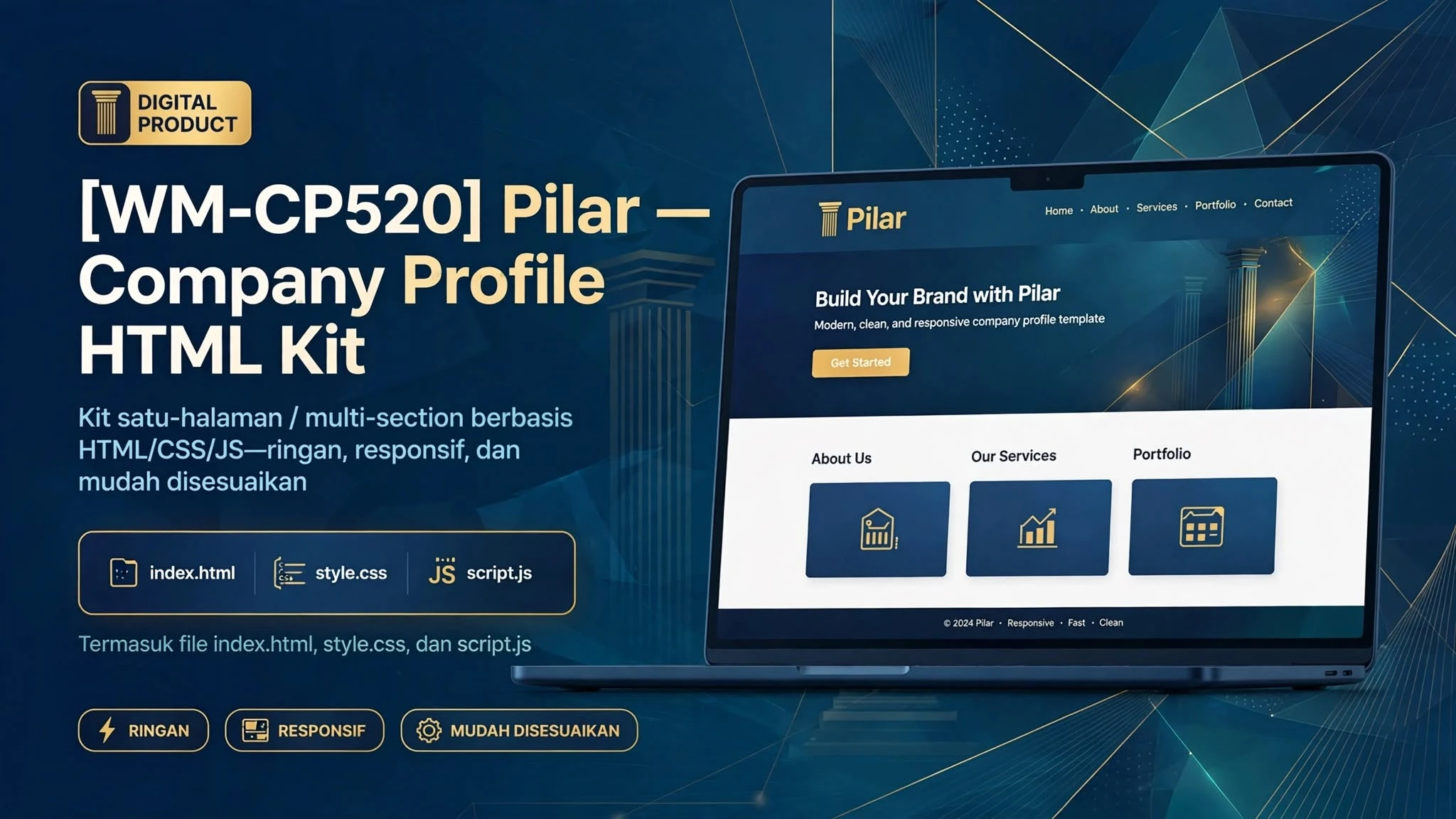 [WM-CP520] Pilar — Company Profile HTML Kit