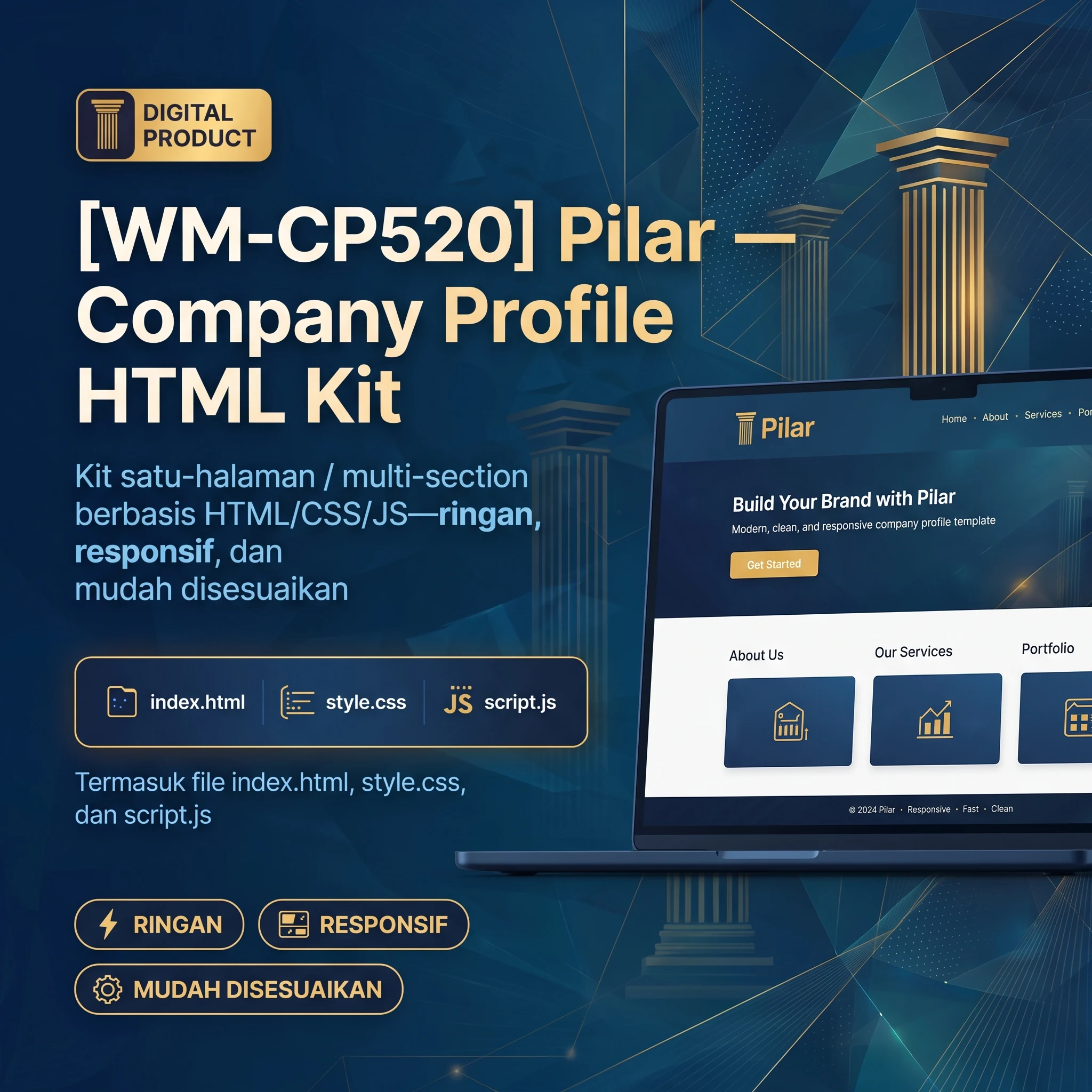 [WM-CP520] Pilar — Company Profile HTML Kit
