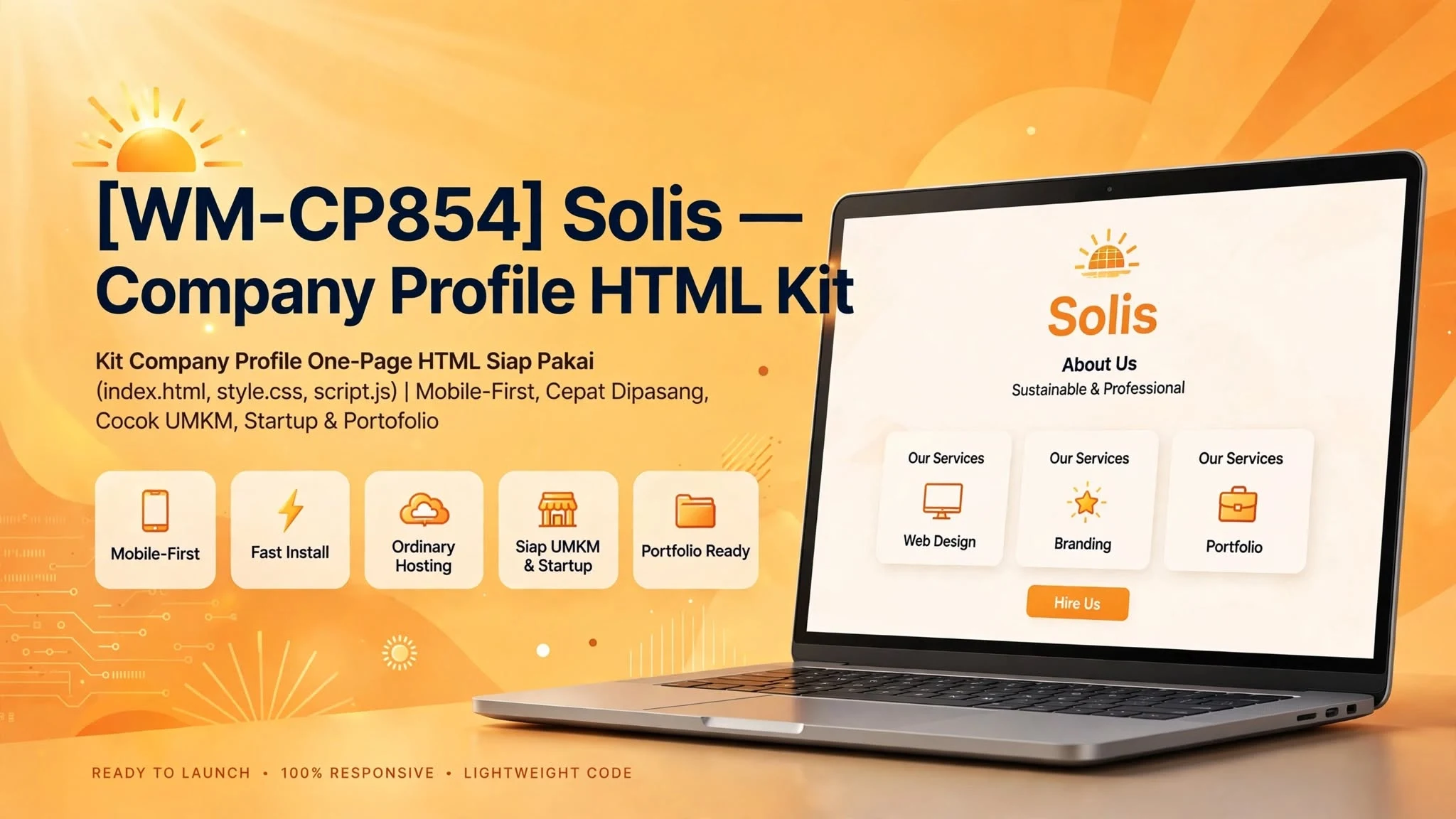 [WM-CP854] Solis — Company Profile HTML Kit