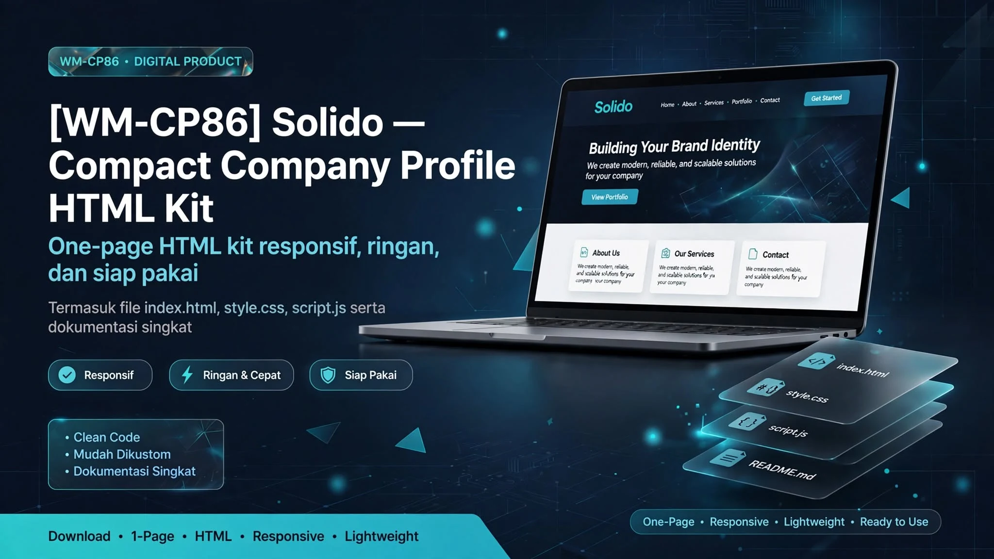 [WM-CP86] Solido — Compact Company Profile HTML Kit
