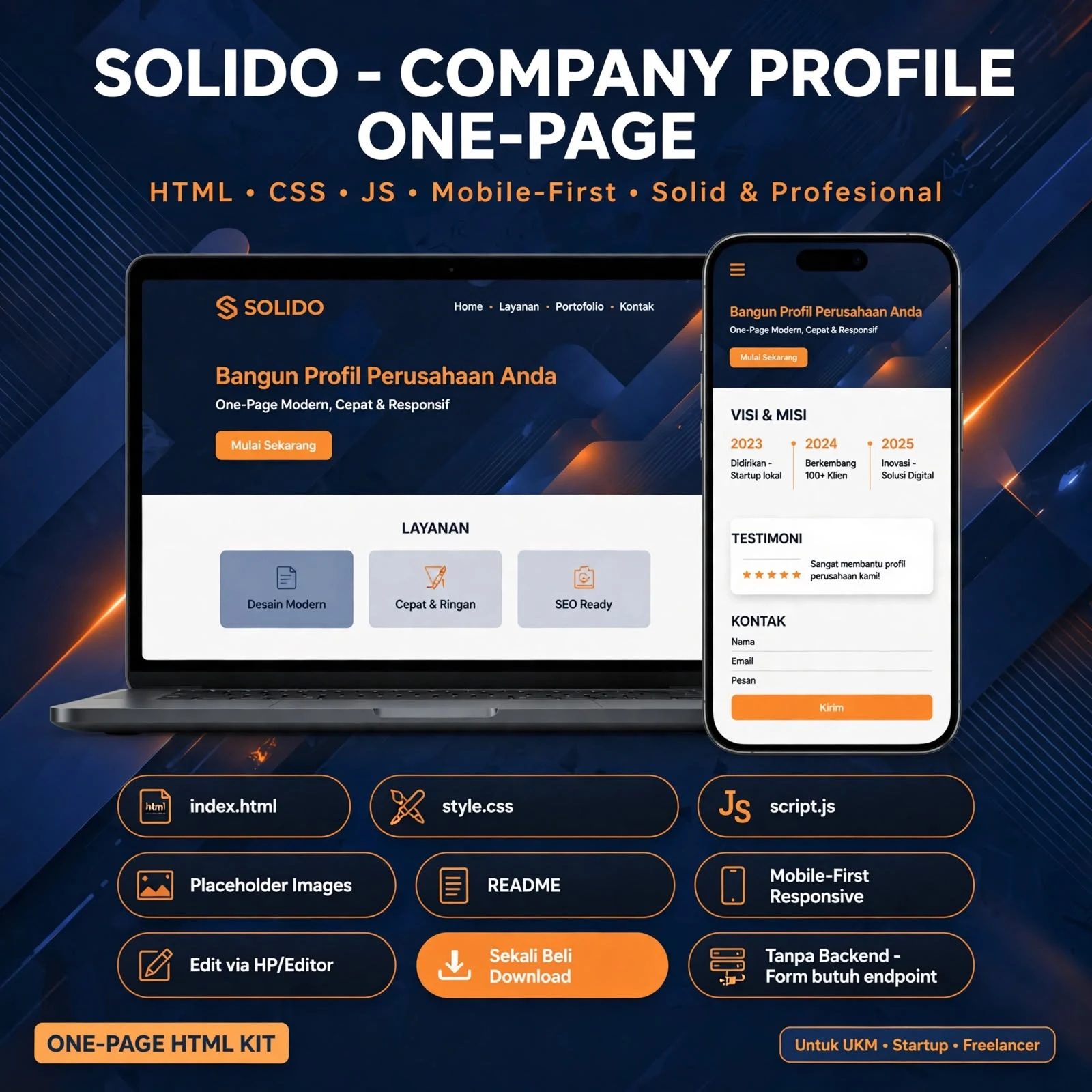 [WM-CP86] Solido — Compact Company Profile HTML Kit