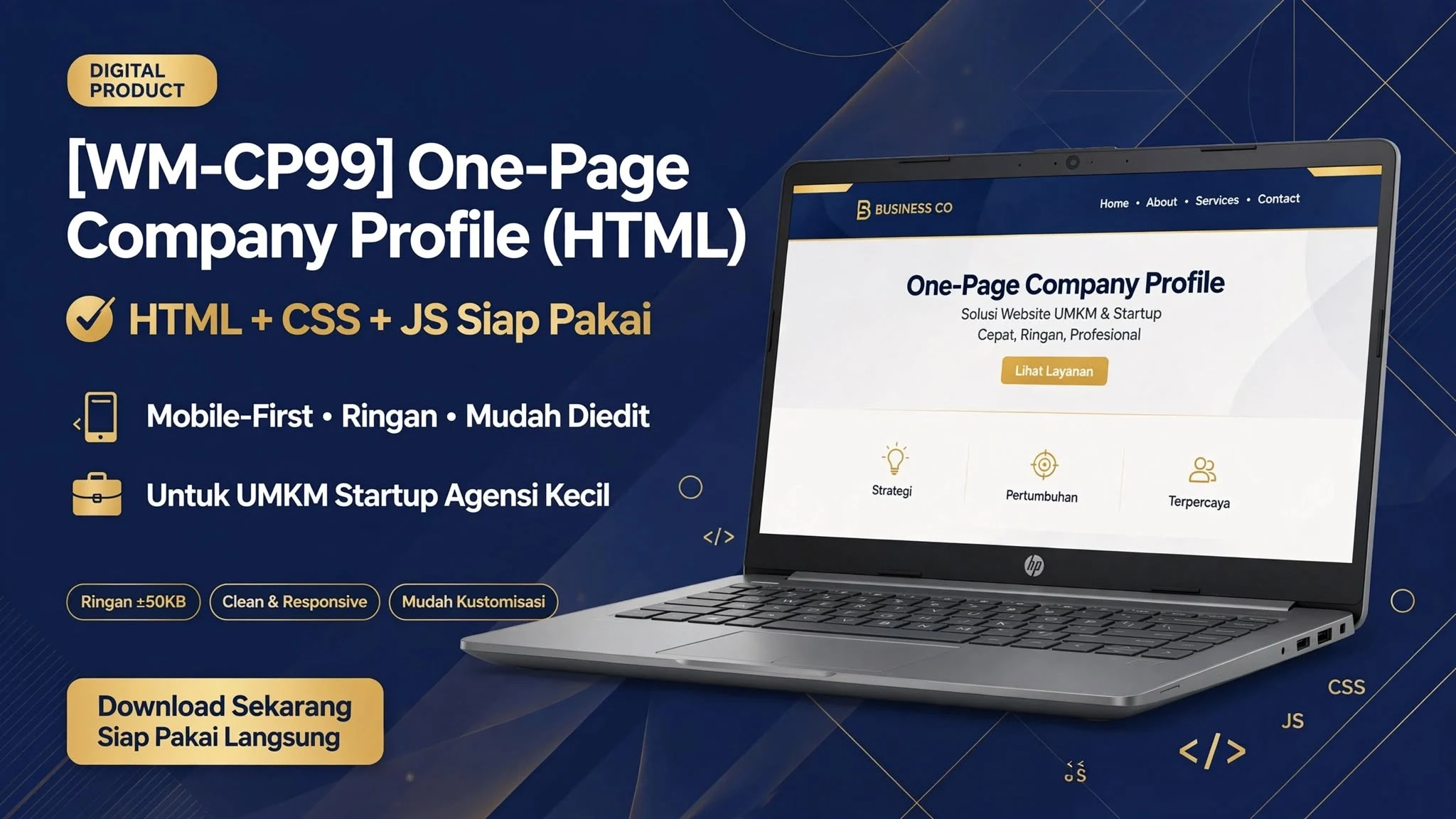 [WM-CP99] One-Page Company Profile (HTML)