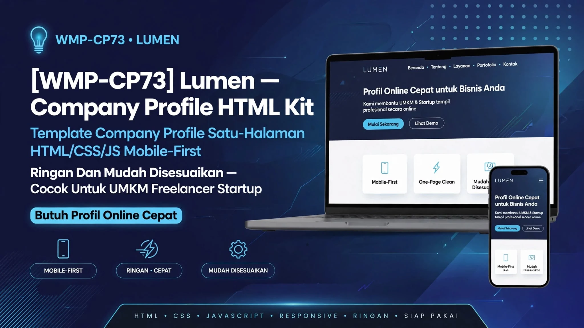 [WMP-CP73] Lumen — Company Profile HTML Kit