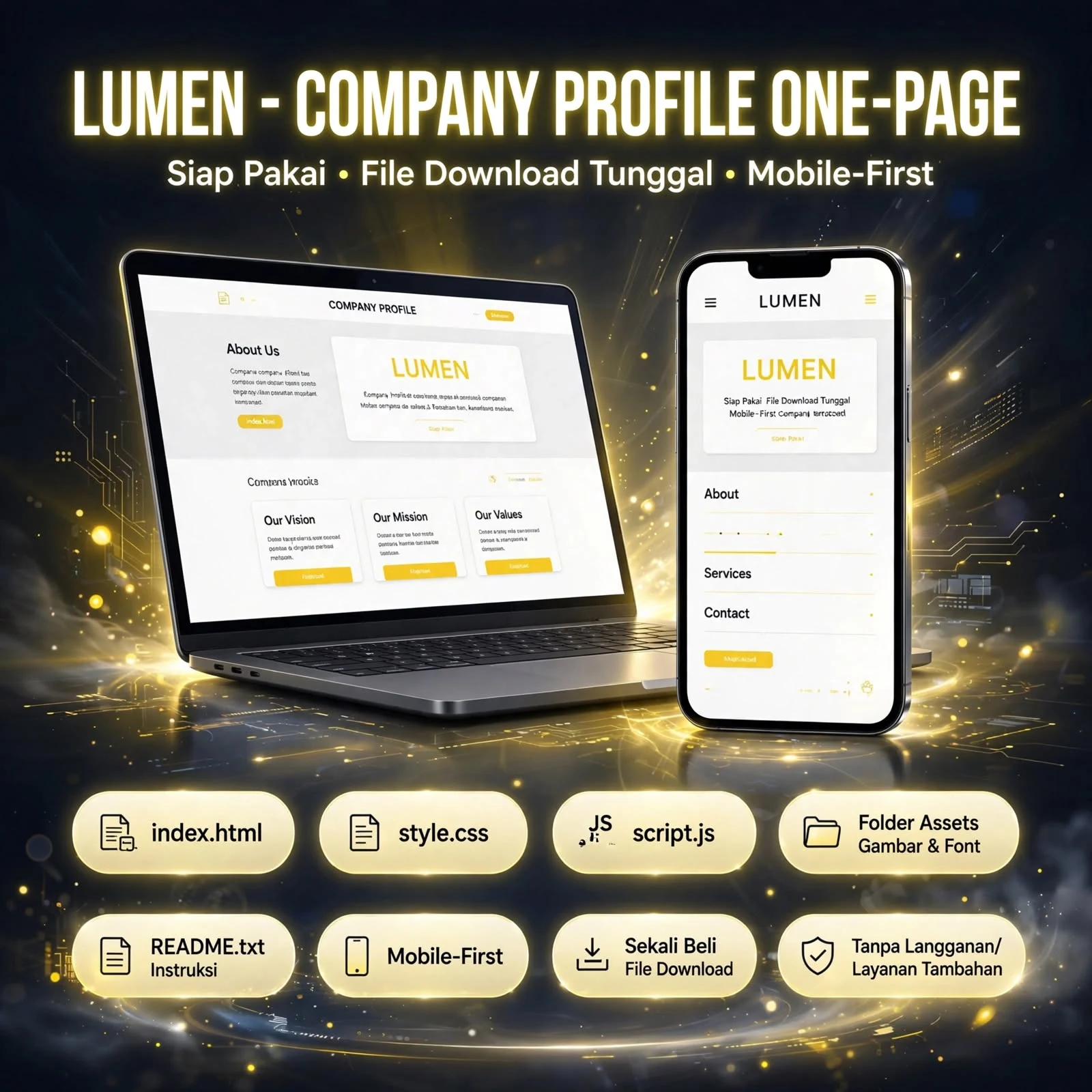 [WMP-CP73] Lumen — Company Profile HTML Kit