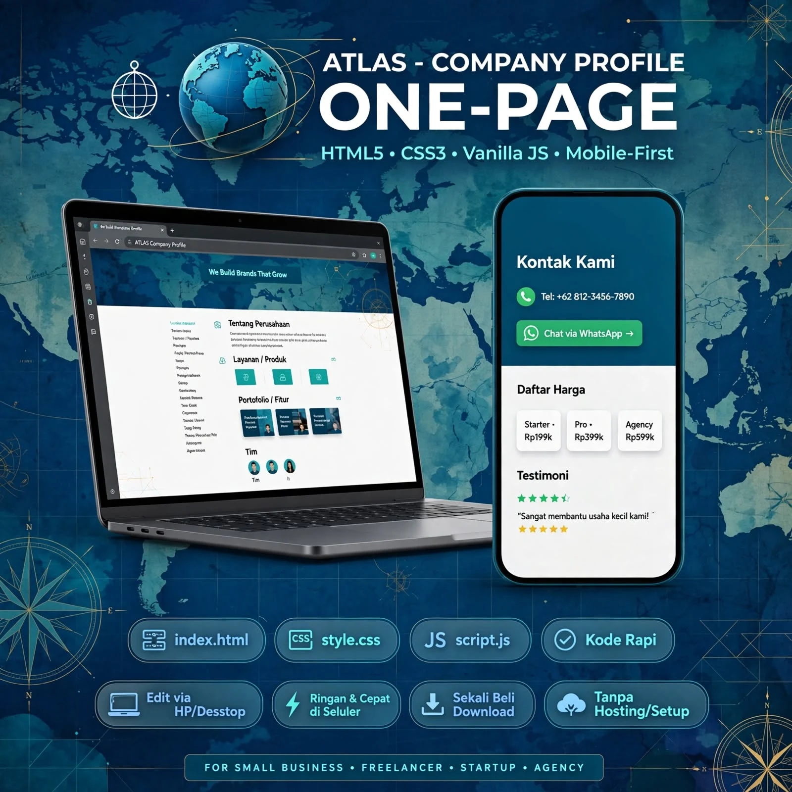 [WMP-CP92] Atlas — Company Profile HTML Kit